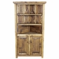 Rustic Old Wood Corner Cabinet and Shelf