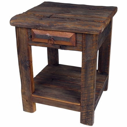 Rustic Old Wood End Table or Nightstand - Minimum Order 2