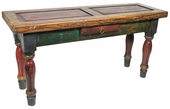 Rustic Paint Sofa Table with Drawer
