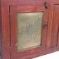 Rustic Painted Wood Buffet with Embossed Tin Panel Doors