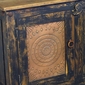 Rustic Painted Wood Buffet with Tin Door Inserts