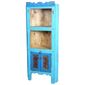 Rustic Painted Wood Rancherita Corner Cabinet - 2 Doors