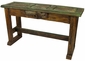 Rustic Painted Wood Sofa Table with One Drawer