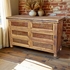 Rustic Pine Dresser with Metal Drawer Panels - 6 Drawers