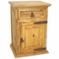 Rustic Pine Nightstand with 1 Drawer & 1 Door