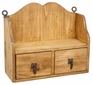 Rustic Pine Spice Shelf - 2 Drawer
