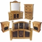 Rustic Pine Texas Lone Star 5-Piece Bedroom Set