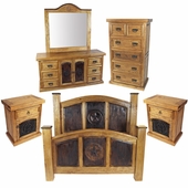 Rustic Pine Texas Lone Star 5-Piece Bedroom Set