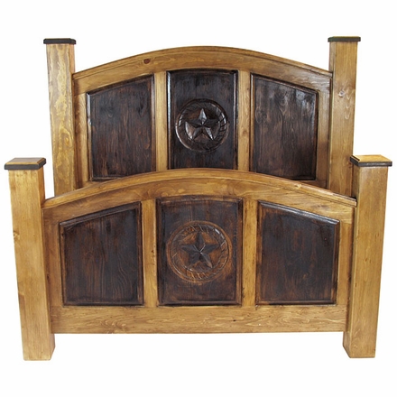 Rustic Pine Texas Lone Star Whole Bed