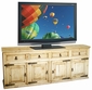 Rustic Pine TV Credenza - Entertainment Console - Buffet Bottom