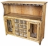 Rustic Pine Wine Hutch with Iron Accents