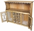Rustic Pine Wine Hutch with Iron Accents