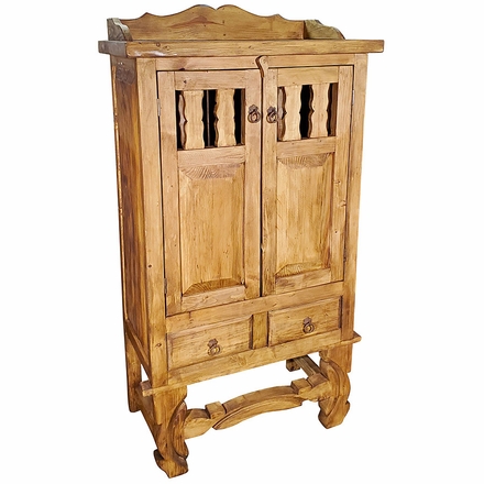 Rustic Pine Yugo Leg Armoire