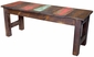 Rustic Reclaimed Wood Bench With Distressed Paint