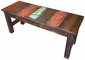 Rustic Reclaimed Wood Bench With Distressed Paint