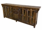 Rustic Reclaimed Wood Buffet with 8 Doors and 4 Drawers