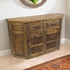 Rustic Reclaimed Wood Sideboard with Twig Doors