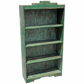 Rustic Santa Fe Open Bookcase - Blue
