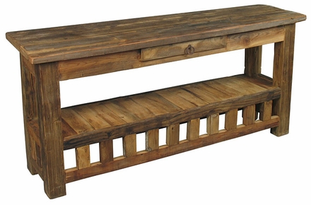 Rustic Southwest Old Wood Sofa Table