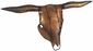 Rustic Steer Skull Sculpture - Metal Wall Art