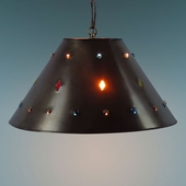Rustic Tin & Marbles Hanging Lamp Shade