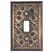  Rustic Tin Switch Plates - Flower Design