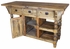 Rustic Turned Leg Kitchen Island - 1 Door & 3 Drawers