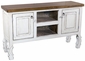 Rustic White Patina Yugo Buffet with Natural Top