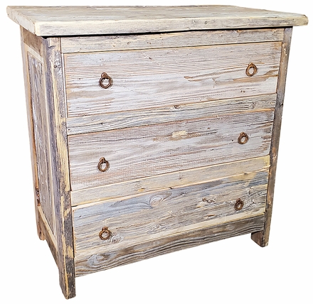 Rustic Wood 3 Drawer Farm Dresser