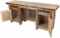Rustic Wood and Iron Executive Office Credenza