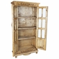 Rustic Wood Armoire with Glass Doors