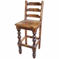 Rustic Wood Bar Height Table with 4 Barstools