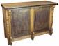 Rustic Wood Bar with Iron Panels