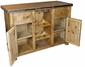 Rustic Wood Bar with Iron Panels