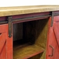 Rustic Wood Barn Door Buffet - Red