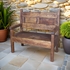 Rustic Wood Bench with Inset Back Panel