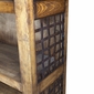 Rustic Wood Book Shelf with Iron Accents