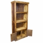 Rustic Wood Bookcase with Corrugated Tin Panels