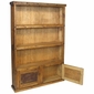 Rustic Wood Bookcase with Iron Door Inserts and Nailheads