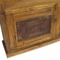 Rustic Wood Bookcase with Iron Door Inserts and Nailheads