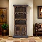 Rustic Wood Bookshelf with Doors
