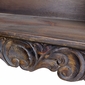 Rustic Wood Bookshelf with Ornate Carvings