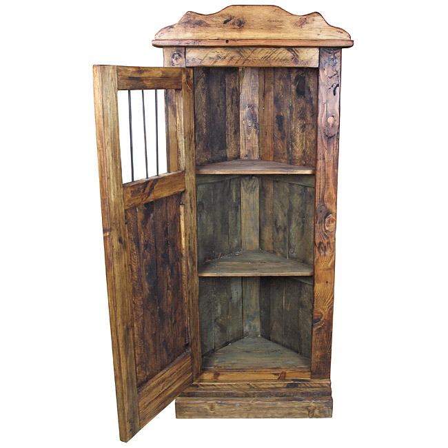 Rustic Wood Corner with Iron Bars