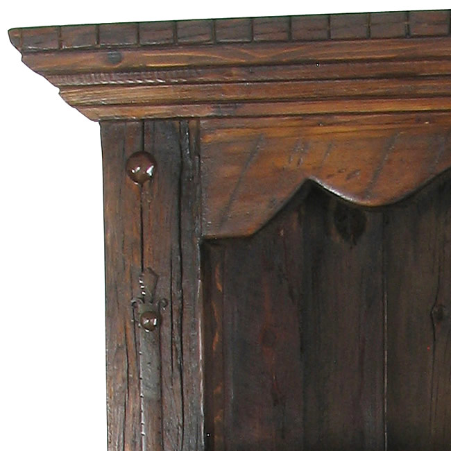 Rustic Wood Corner with Shelves