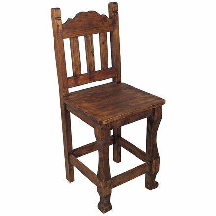 Rustic Wood Counter Height Bar Stool - Minimum Order 4
