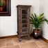 Rustic Wood Curio Cabinet with Glass