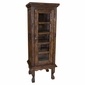 Rustic Wood Curio Cabinet with Glass