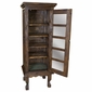 Rustic Wood Curio Cabinet with Glass