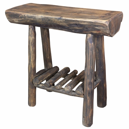 Rustic Wood Meat Cutter Table - Exclusive Artisan Original