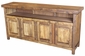 Rustic Wood Media Console with Natural Top